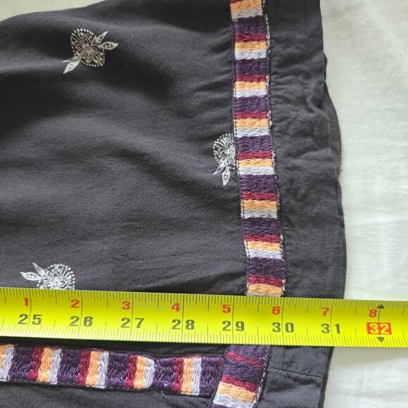 Free People Tulum Embroidered Mini Boho Dress Tunic Size XS Black 3/4 Sleeve - Picture 10 of 10